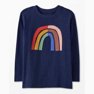 Hanna Andersson Icon Graphic Long Sleeve Tee Rainbow Collective On Navy Kids 10
